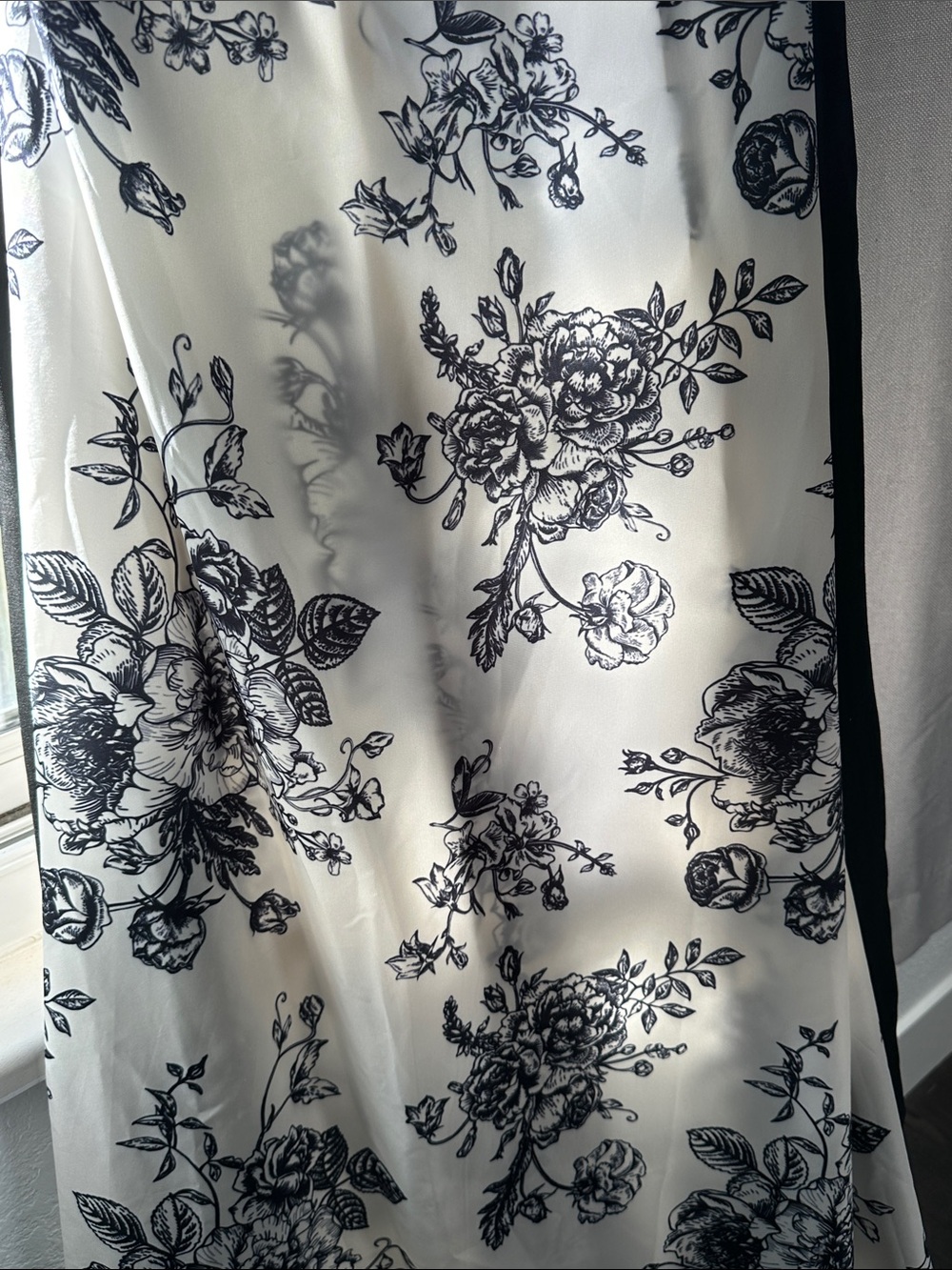 Black and White Floral women's halter dress